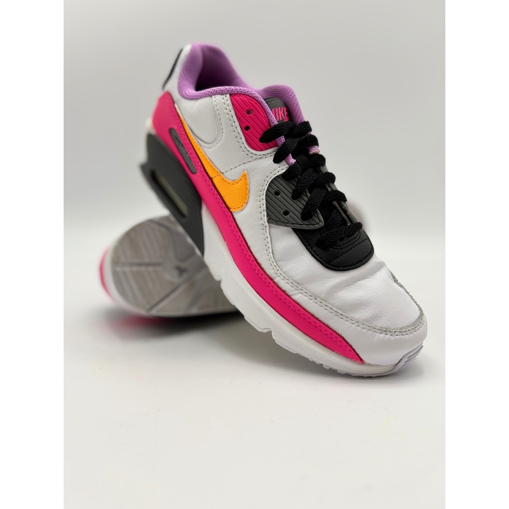 Nike Air Max 90 White Pink Orange DM8685-100‎ Mens 6Y Womens 7.5 Sneaker